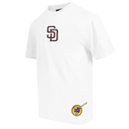MLB SAN DIEGO PADRES WINGSPAN HAUT EN JERSEY DE COTON À ÉPAULES TOMBANTES V2 POUR HOMME (BLANC)