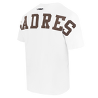 MLB SAN DIEGO PADRES WINGSPAN HAUT EN JERSEY DE COTON À ÉPAULES TOMBANTES V2 POUR HOMME (BLANC)