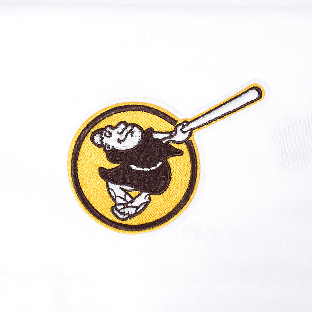 MLB SAN DIEGO PADRES WINGSPAN HAUT EN JERSEY DE COTON À ÉPAULES TOMBANTES V2 POUR HOMME (BLANC)