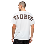 MLB SAN DIEGO PADRES WINGSPAN HAUT EN JERSEY DE COTON À ÉPAULES TOMBANTES V2 POUR HOMME (BLANC)