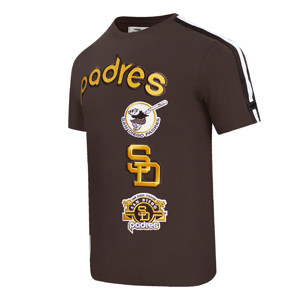 MLB SAN DIEGO PADRES RETRO CLASSIC MEN'S STRIPED TOP (BROWN)