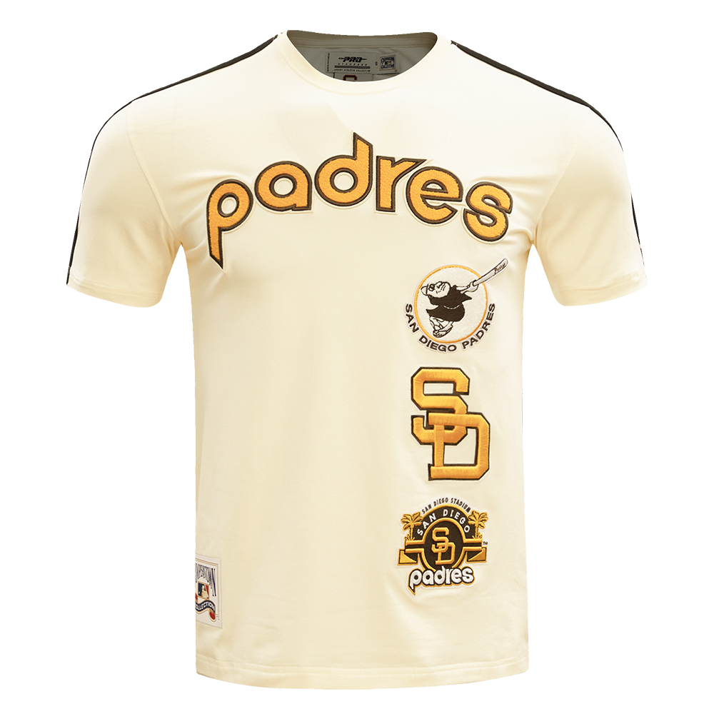 MLB SAN DIEGO PADRES RETRO CLASSIC MEN'S STRIPED TOP (EGGSHELL/BLACK)
