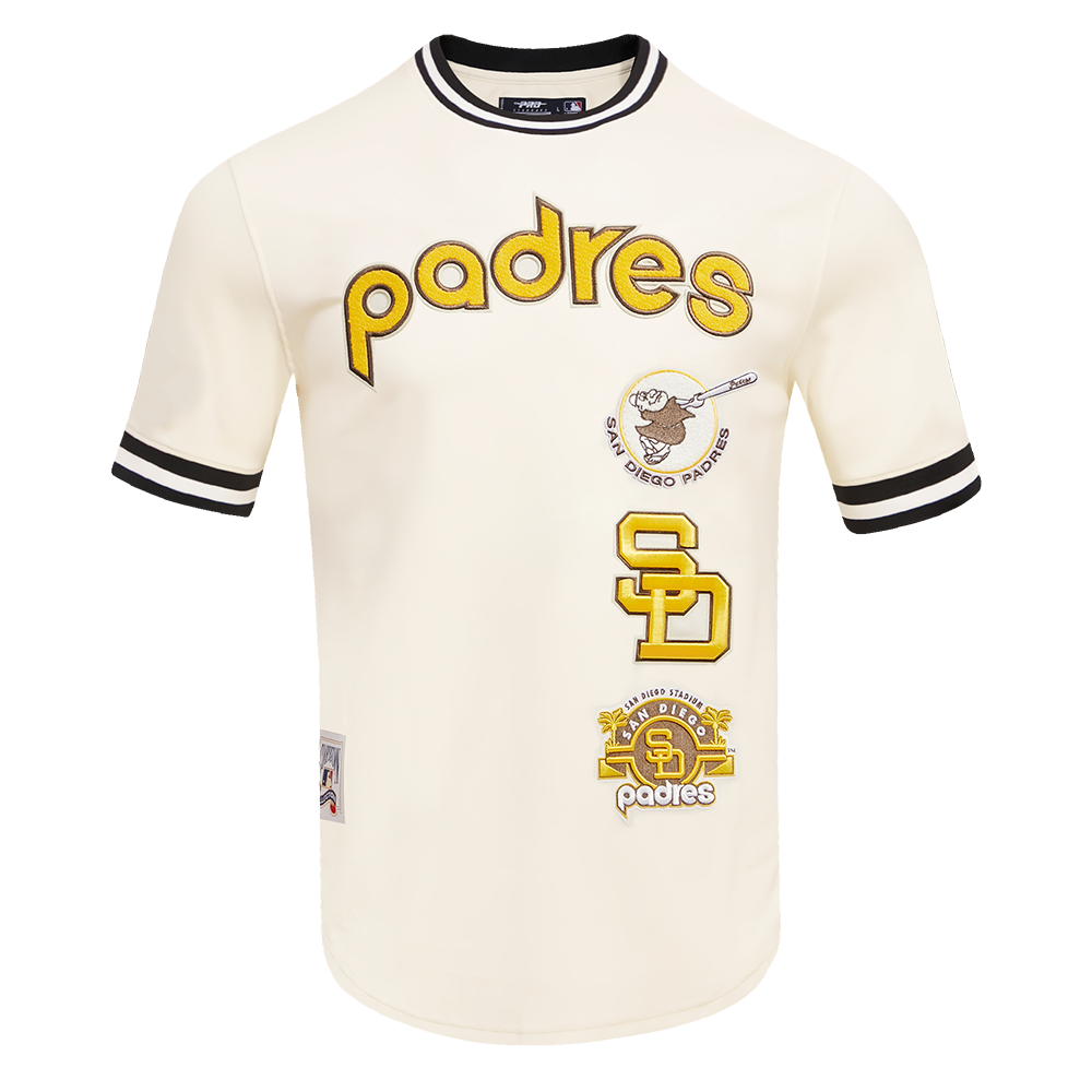 MLB SAN DIEGO PADRES RETRO CLASSIC HAUT POUR HOMME (COQUILLE D'ŒUF/NOIR)