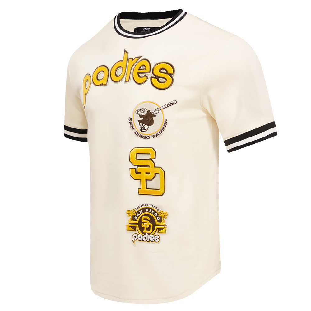 MLB SAN DIEGO PADRES RETRO CLASSIC HAUT POUR HOMME (COQUILLE D'ŒUF/NOIR)