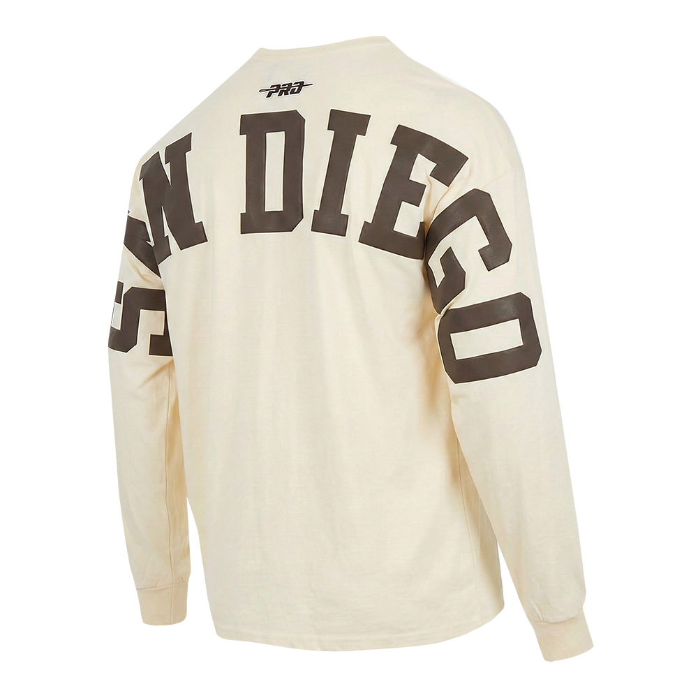 MLB SAN DIEGO PADRES WINGSPAN MEN'S DROP SHOULDER LS TOP v2 (EGGSHELL)
