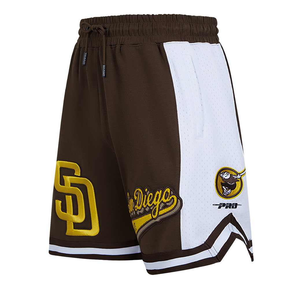 MLB SAN DIEGO PADRES SCRIPT TAIL SHORT EN MAILLE DOUBLE 2.0 POUR HOMME (BRUN)