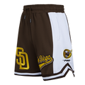 MLB SAN DIEGO PADRES SCRIPT TAIL SHORT EN MAILLE DOUBLE 2.0 POUR HOMME (BRUN)