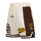 MLB SAN DIEGO PADRES SCRIPT TAIL SHORT EN MAILLE DOUBLE 2.0 POUR HOMME (COQUILLE D'ŒUF/BRUN)