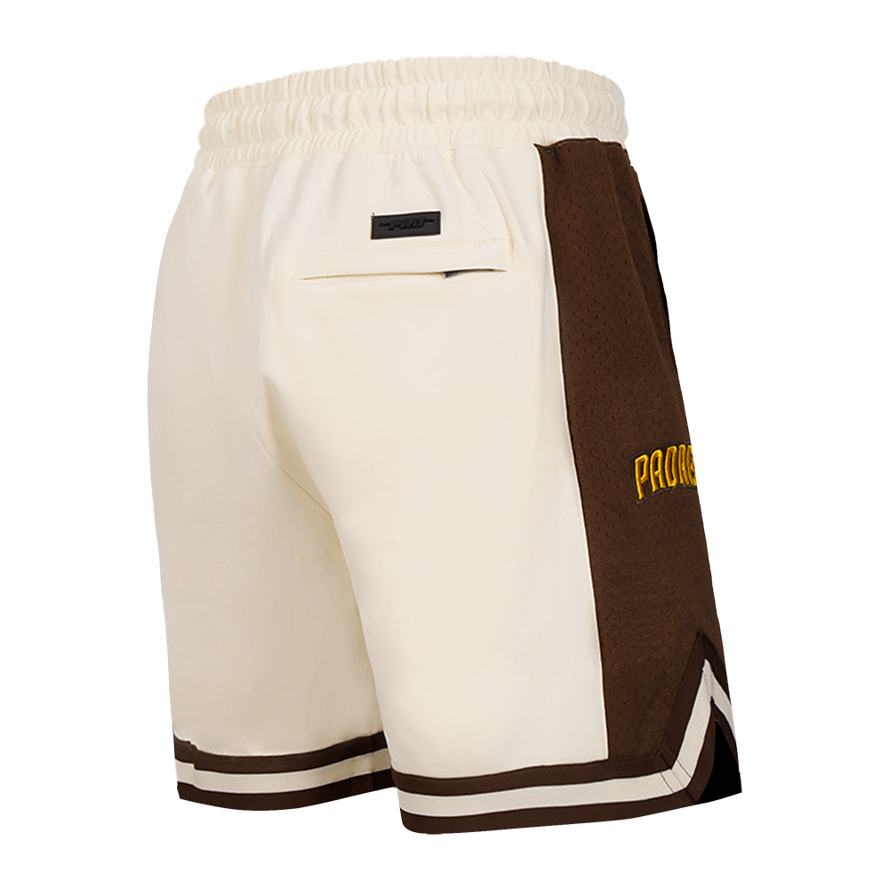 MLB SAN DIEGO PADRES SCRIPT TAIL SHORT EN MAILLE DOUBLE 2.0 POUR HOMME (COQUILLE D'ŒUF/BRUN)