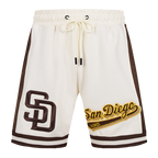 MLB SAN DIEGO PADRES SCRIPT TAIL SHORT EN MAILLE DOUBLE 2.0 POUR HOMME (COQUILLE D'ŒUF/BRUN)