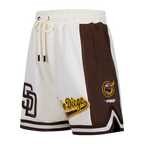 MLB SAN DIEGO PADRES SCRIPT TAIL SHORT EN MAILLE DOUBLE 2.0 POUR HOMME (COQUILLE D'ŒUF/BRUN)