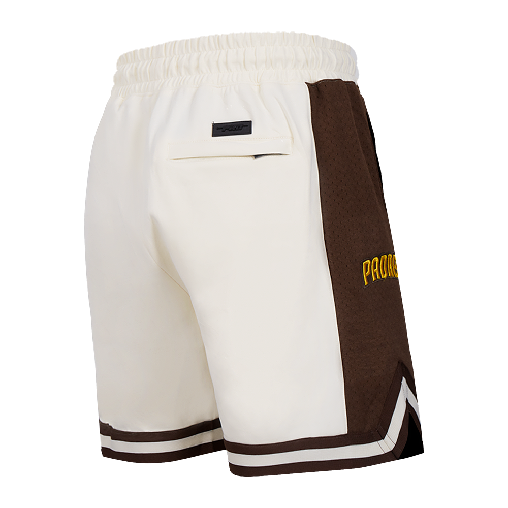 MLB SAN DIEGO PADRES SCRIPT TAIL SHORT EN MAILLE DOUBLE 2.0 POUR HOMME (COQUILLE D'ŒUF/BRUN)
