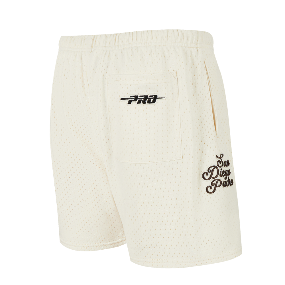 MLB SAN DIEGO PADRES SOUVENIR SHORT EN FILET POUR HOMME (COQUILLE D'ŒUF)