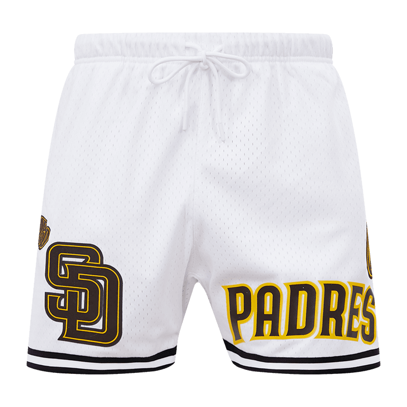 MLB SAN DIEGO PADRES LOGO MEN'S MESH SHORT (WHITE / BLACK / WHTE)