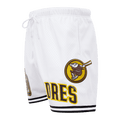 MLB SAN DIEGO PADRES LOGO MEN'S MESH SHORT (WHITE / BLACK / WHTE)