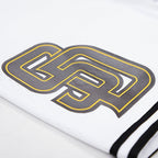 MLB SAN DIEGO PADRES LOGO MEN'S MESH SHORT (WHITE / BLACK / WHTE)