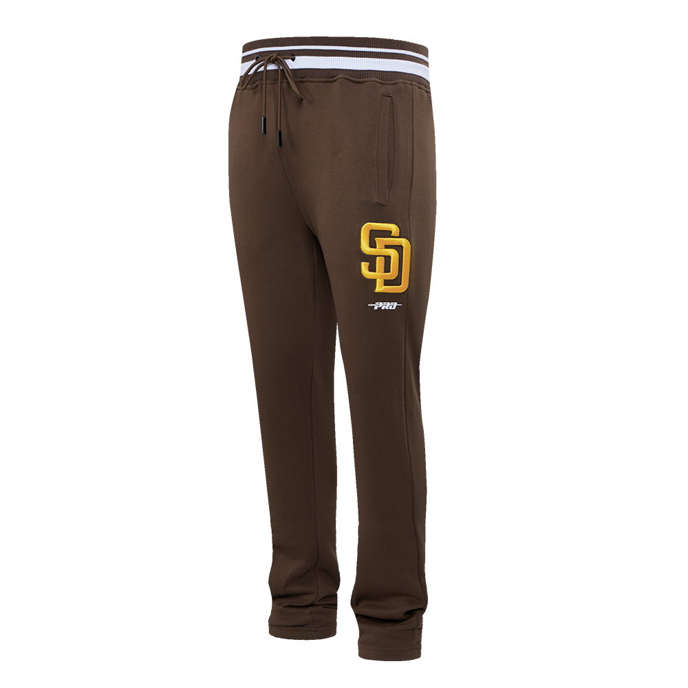MLB SAN DIEGO PADRES SCRIPT TAIL PANTALON OUATÉ EN MOLLETON CÔTELÉ POUR HOMME (BRUN)