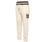 MLB SAN DIEGO PADRES SCRIPT TAIL PANTALON OUATÉ EN MOLLETON CÔTELÉ POUR HOMME (COQUILLE D'ŒUF/BRUN)