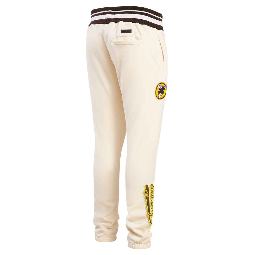 MLB SAN DIEGO PADRES SCRIPT TAIL PANTALON OUATÉ EN MOLLETON CÔTELÉ POUR HOMME (COQUILLE D'ŒUF/BRUN)