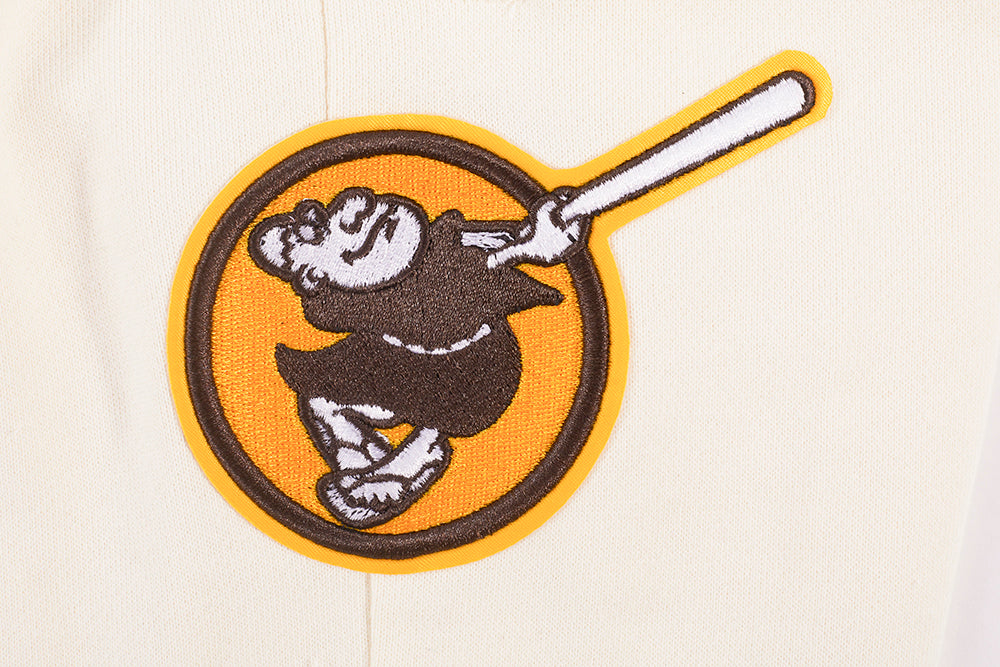 MLB SAN DIEGO PADRES SCRIPT TAIL PANTALON OUATÉ EN MOLLETON CÔTELÉ POUR HOMME (COQUILLE D'ŒUF/BRUN)