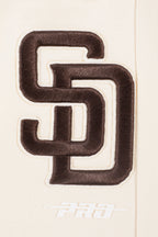MLB SAN DIEGO PADRES SCRIPT TAIL PANTALON OUATÉ EN MOLLETON CÔTELÉ POUR HOMME (COQUILLE D'ŒUF/BRUN)