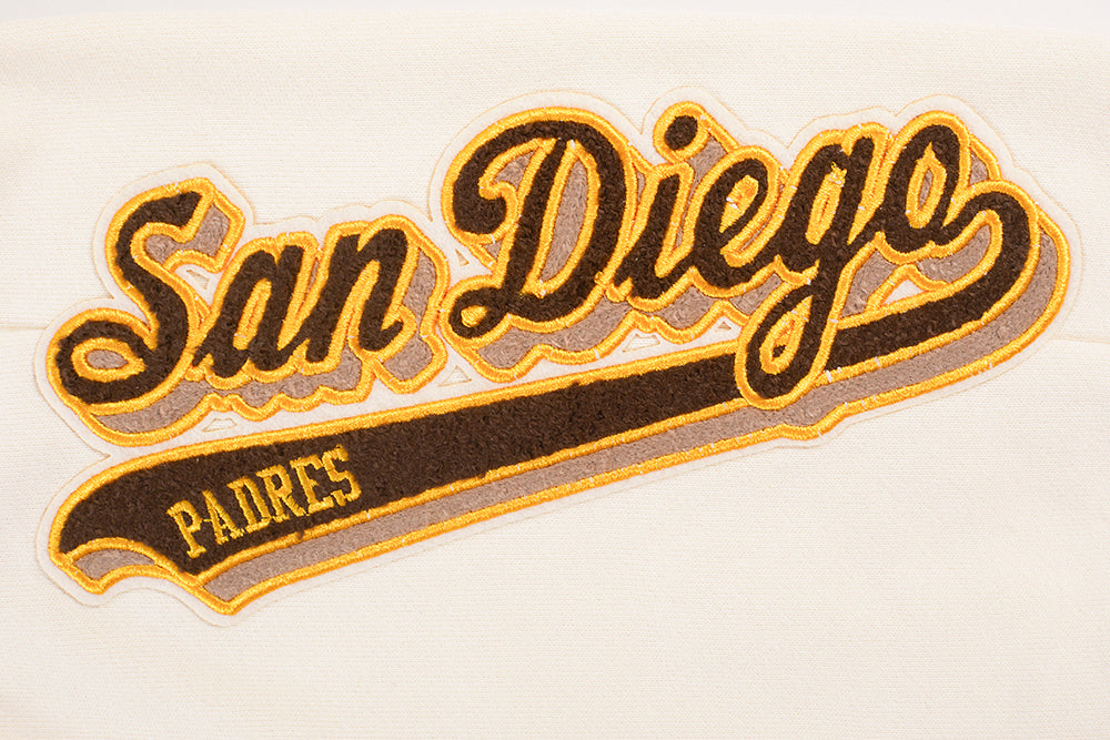 MLB SAN DIEGO PADRES SCRIPT TAIL PANTALON OUATÉ EN MOLLETON CÔTELÉ POUR HOMME (COQUILLE D'ŒUF/BRUN)