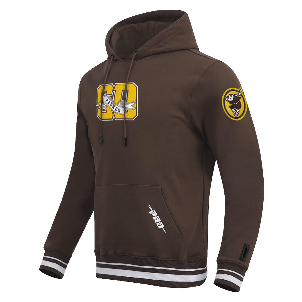 MLB SAN DIEGO PADRES TEAM PENNANTS MEN'S PULLOVER HOODIE (BROWN)