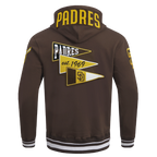 MLB SAN DIEGO PADRES TEAM PENNANTS MEN'S PULLOVER HOODIE (BROWN)