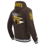 MLB SAN DIEGO PADRES TEAM PENNANTS MEN'S PULLOVER HOODIE (BROWN)