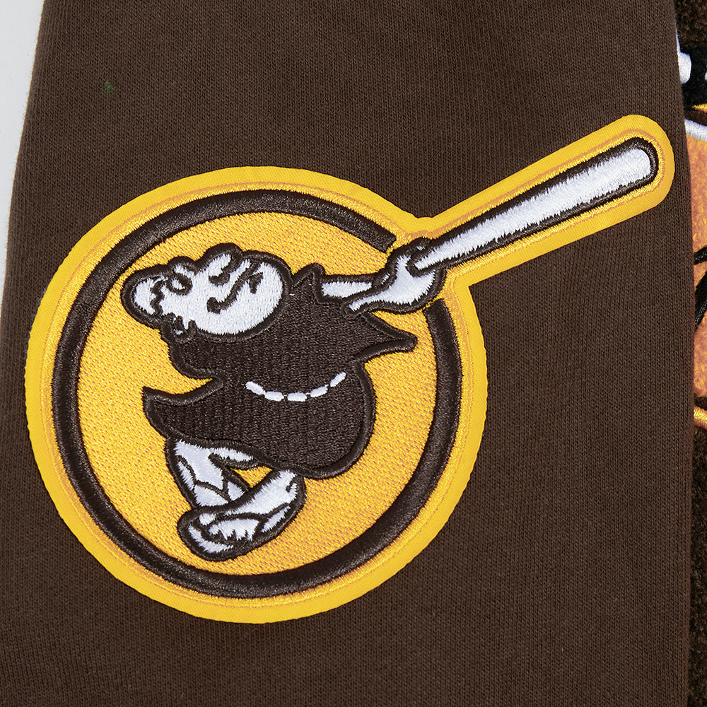 MLB SAN DIEGO PADRES TEAM PENNANTS MEN'S PULLOVER HOODIE (BROWN)