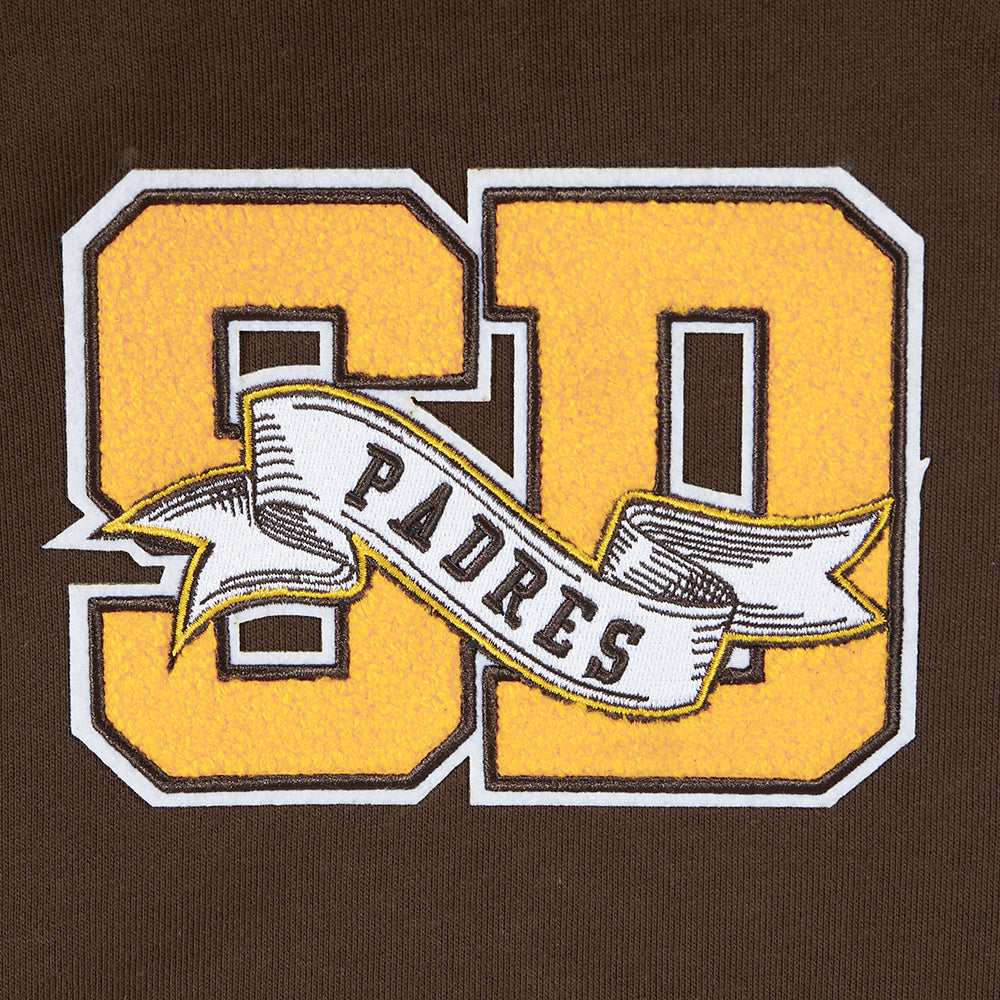 MLB SAN DIEGO PADRES TEAM PENNANTS MEN'S PULLOVER HOODIE (BROWN)