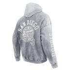 MLB SAN DIEGO PADRES STREET TEAM MEN'S ENZYME WASH DS FT PO HOODIE (WASHED GREY)