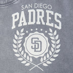 MLB SAN DIEGO PADRES STREET TEAM MEN'S ENZYME WASH DS FT PO HOODIE (WASHED GREY)