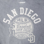 MLB SAN DIEGO PADRES STREET TEAM MEN'S ENZYME WASH DS FT PO HOODIE (WASHED GREY)