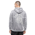 MLB SAN DIEGO PADRES STREET TEAM MEN'S ENZYME WASH DS FT PO HOODIE (WASHED GREY)
