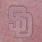 MLB SAN DIEGO PADRES WASHED CLASSIC MEN'S CREWNECK SWEATSHIRT (WASHED MAUVE)