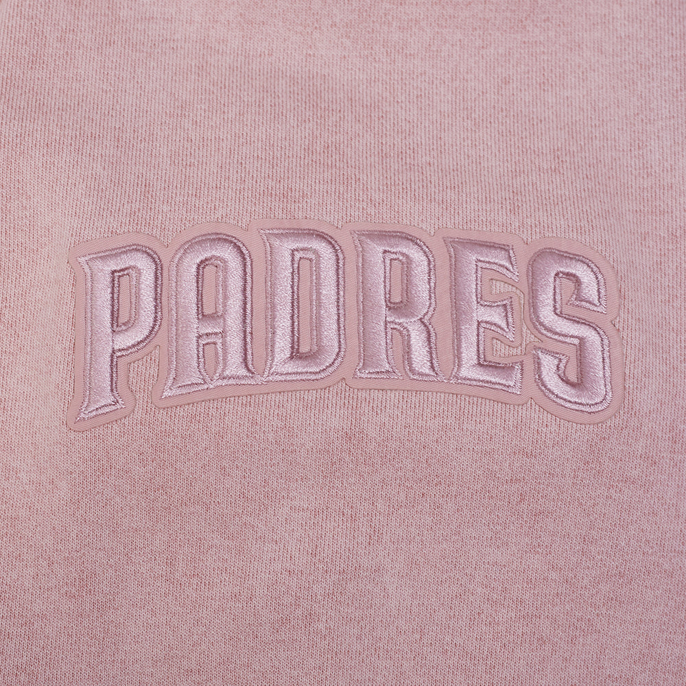 MLB SAN DIEGO PADRES WASHED CLASSIC MEN'S PULLOVER HOODIE (WASHED MAUVE)