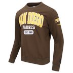 MLB SAN DIEGO PADRES CITY ARCH MEN'S FLC CREWNECK (BROWN)