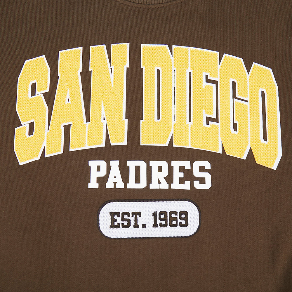MLB SAN DIEGO PADRES CITY ARCH MEN'S FLC CREWNECK (BROWN)
