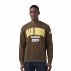 MLB SAN DIEGO PADRES CITY ARCH MEN'S FLC CREWNECK (BROWN)