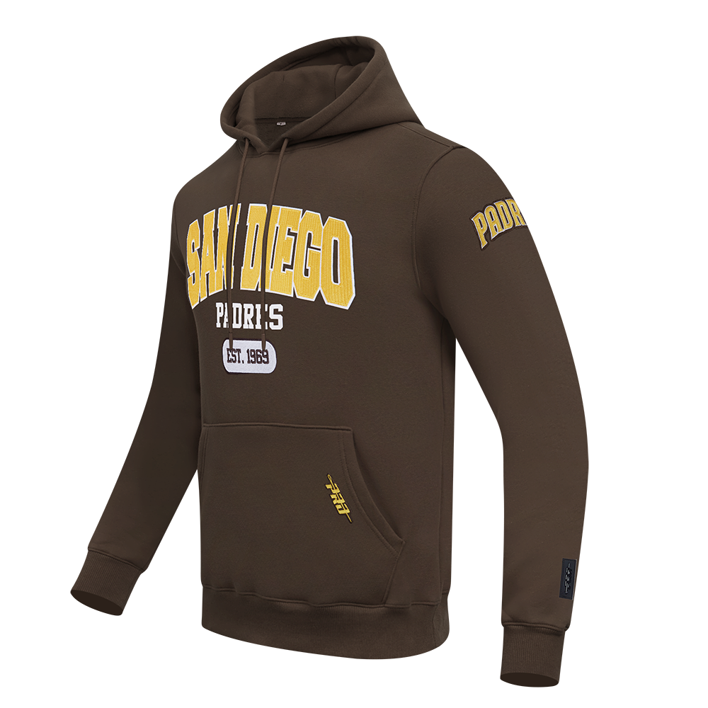 MLB SAN DIEGO PADRES CITY ARCH CHANDAIL À CAPUCHON EN MOLLETON POUR HOMME (BRUN)