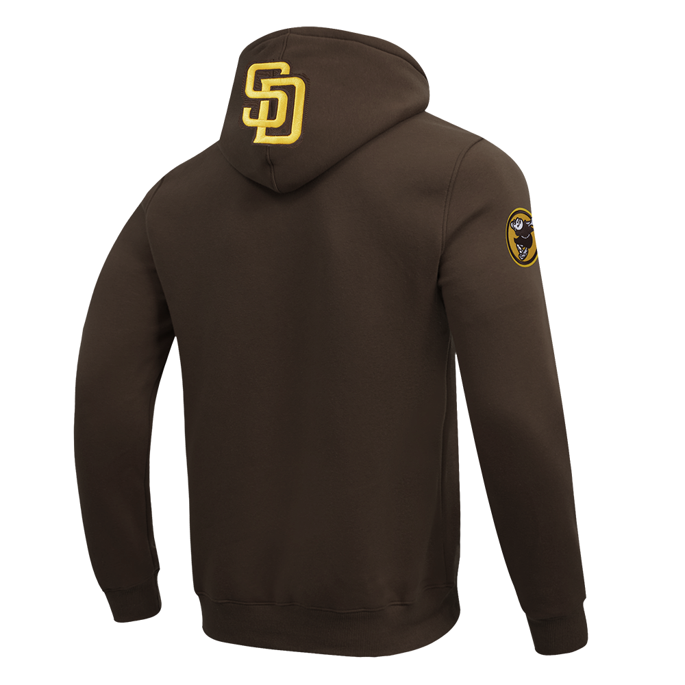 MLB SAN DIEGO PADRES CITY ARCH CHANDAIL À CAPUCHON EN MOLLETON POUR HOMME (BRUN)