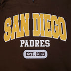 MLB SAN DIEGO PADRES CITY ARCH CHANDAIL À CAPUCHON EN MOLLETON POUR HOMME (BRUN)