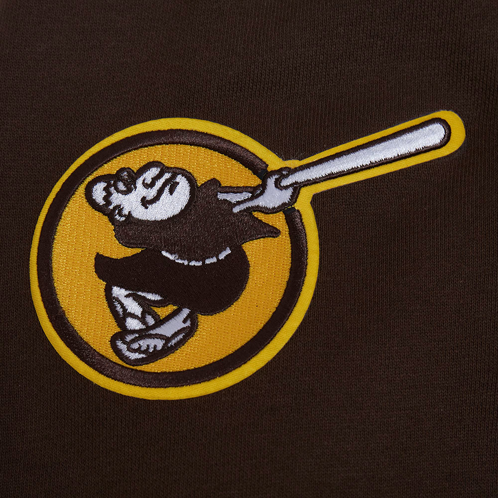 MLB SAN DIEGO PADRES CITY ARCH CHANDAIL À CAPUCHON EN MOLLETON POUR HOMME (BRUN)