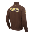 MLB SAN DIEGO PADRES CITY ARCH HAUT EN MOLLETON À GLISSIÈRE AU QUART POUR HOMME (BRUN)
