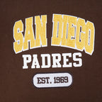 MLB SAN DIEGO PADRES CITY ARCH HAUT EN MOLLETON À GLISSIÈRE AU QUART POUR HOMME (BRUN)