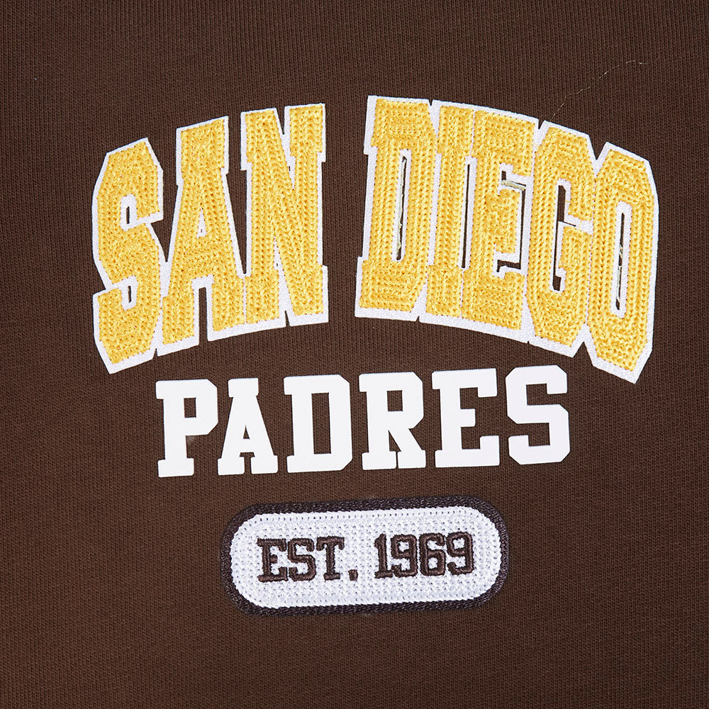 MLB SAN DIEGO PADRES CITY ARCH HAUT EN MOLLETON À GLISSIÈRE AU QUART POUR HOMME (BRUN)