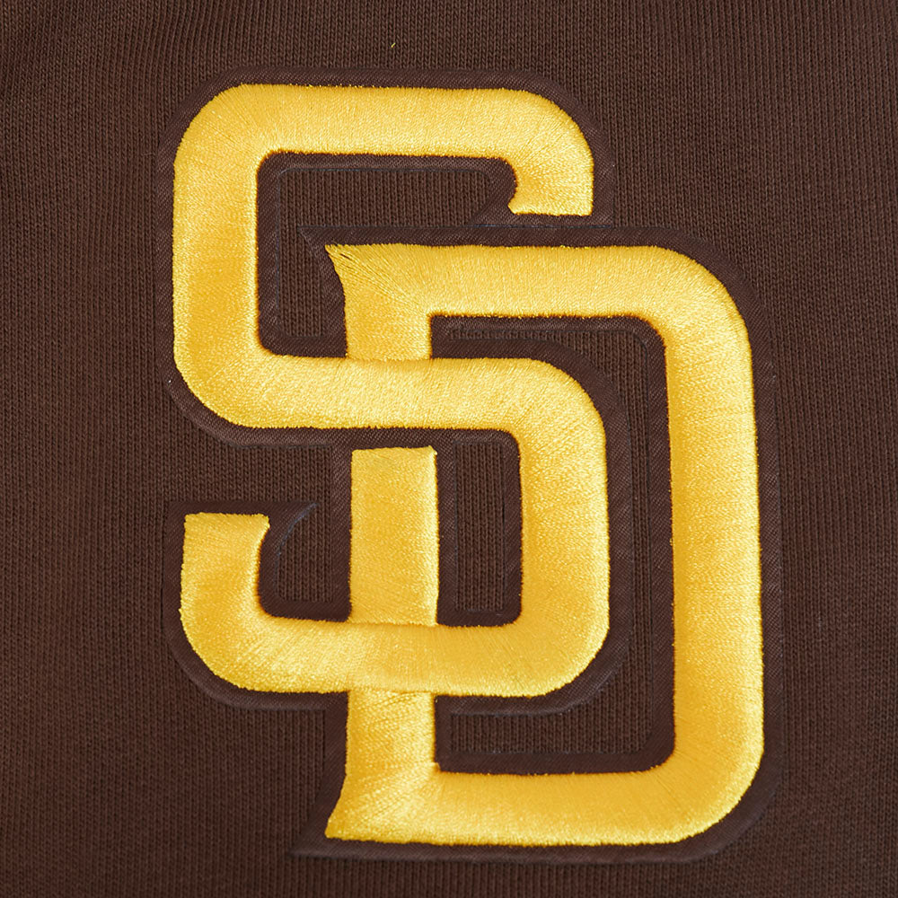 MLB SAN DIEGO PADRES CITY ARCH HAUT EN MOLLETON À GLISSIÈRE AU QUART POUR HOMME (BRUN)