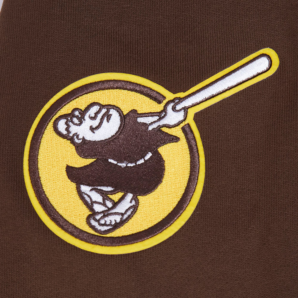 MLB SAN DIEGO PADRES CITY ARCH HAUT EN MOLLETON À GLISSIÈRE AU QUART POUR HOMME (BRUN)