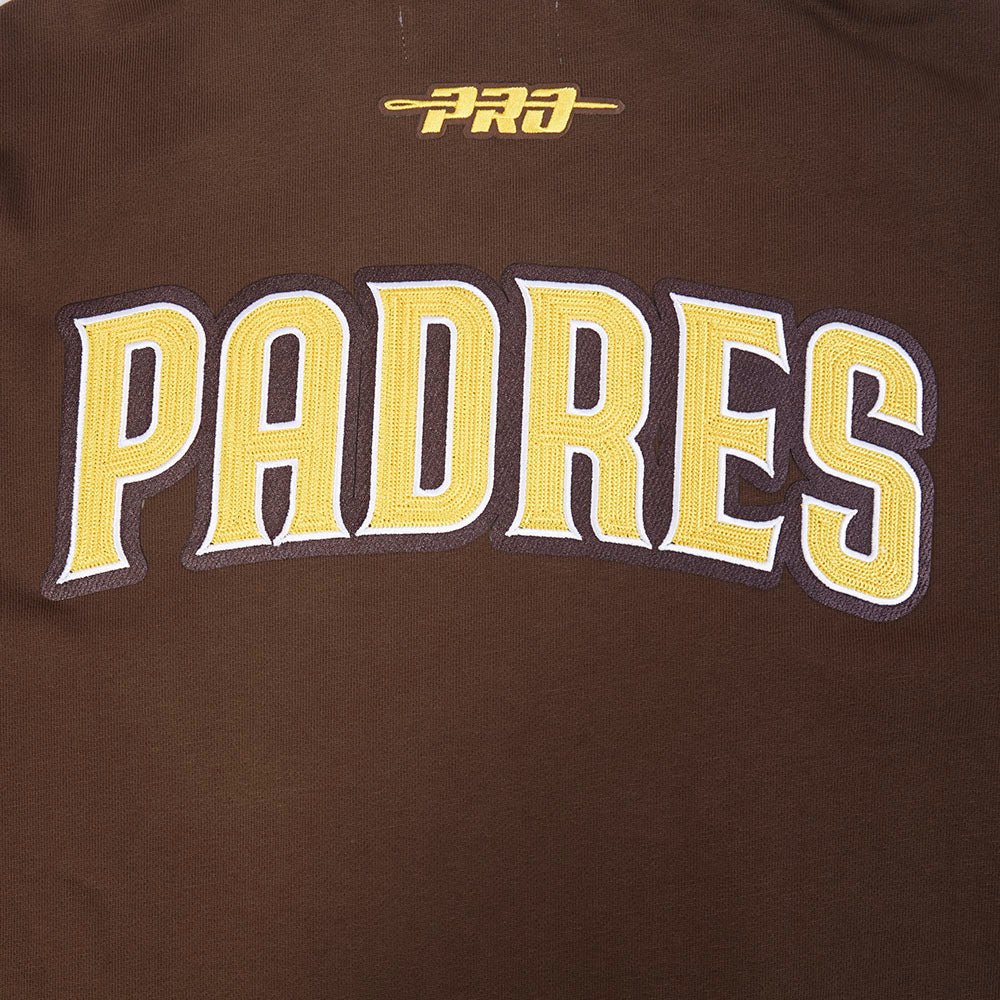 MLB SAN DIEGO PADRES CITY ARCH HAUT EN MOLLETON À GLISSIÈRE AU QUART POUR HOMME (BRUN)
